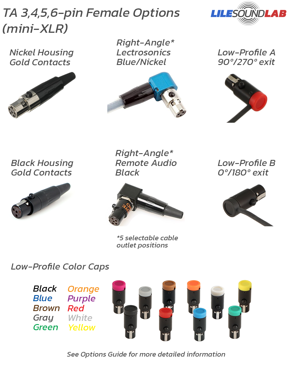 TA3/TA4/TA5/TA6 Female Options